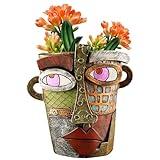 Midogaigai Abstract Face Planters Pots Head,Unique Head Planter for Indoor Plants,Funny Face Flower Pot,Colorful Plant Pots for Outdoor Garden Decor and Home Art Decoration(Classic)