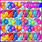 LIAM&AVA Party Favors Pop Fidget Keychain Its 32 Pack Mini Fidget Toys Bulk for Kids 4-8 8-12 Year, Fidgets It Bubbles Poppers Goodie Bag Stuffers Fidgets for Classroom Prizes Sensory Birthday Gifts