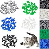 VICTHY 100pcs Boy Cat Nail Caps | Cat Nail Covers Cat Claw Covers for Boy Cat with Adhesive Glue and Applicators (L)