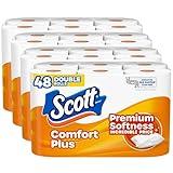 Scott ComfortPlus Toilet Paper, 48 Double Rolls, 231 Sheets per Roll, Septic-Safe, 1-Ply Toilet Tissue