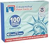 US Citizenship Flash Cards to study for the US Citizenship Test. Ciudadania Americana Spanish and English. 100 Flash Cards incluye Audios Online. USCIS 100 Preguntas y Respuestas.