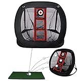 Sailling golf Chipping net | Pop Up Golf Chipping Net | Indoor/Outdoor Golf Hitting net for Accuracy and Swing Practice (Golf Chipping net-Black+Red)