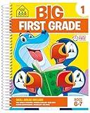 School Zone - Big First Grade Workbook - 320 Spiral Pages, Ages 6 to 7, 1st Grade, Reading, Parts of Speech, Basic Math, Word Problems, Time, Money, Fractions, and More (Big Spiral Bound Workbooks)