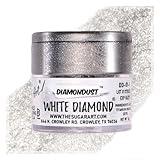 White Diamond Edible Glitter for Drinks, Cocktails, Cake Decorating, Strawberries, Chocolates & More | No Taste | 4g | 100% Food-Safe | Kosher, Vegan, Gluten & Nut Free | DiamonDust by The Sugar Art