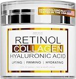 Retinol Cream for Face - Facial Moisturizer with Collagen Cream and Hyaluronic Acid - Anti Aging Face Cream - Day and Night Face Lotion for Women and Men - Hydrating Wrinkle Cream for Face