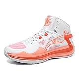 Bacury Women’s Basketball Shoes Breathable Non Slip Sneakers Lightweight Fashion Outdoor Sports Shoes Orange Size 8