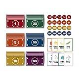 Good Ground Pretend Play Kids Felt Money Educational Montessori Toy Dollars Bills Coins Wallet Childrens Counting Set Toddlers STEM Gift Rainbow