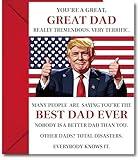 Funny Trump Fathers Day Card, Happy Birthday Cards Humor Gift from Son Daughter or Kids – Hilarious & Heartfelt Greeting Card for Dad, Grandpa, Husband – Premium Quality, Perfect for Father’s Day, Birthday, or Unique Gift
