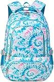 BLUEFAIRY Kids Backpack for Girls Elementary Primary Middle School Bags for Aged 8-10 for Teens Childs Bookbags Back to School Book Bags Mochilas para Niñas de 6 7 8 9 10 Años Tie-dye Blue