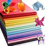 MIDUOLE Origami Paper, Pack of 200 Sheets - 20 Vivid Colors - Double Sided - 6 Inch Square, Easy Fold Paper for Kids Adult Beginners Training Arts & Crafts Projects.