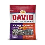 DAVID Roasted and Salted Jumbo Sunflower Seeds, Sweet and Spicy Flavor, 5.25oz.