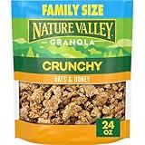Nature Valley Crunchy Granola, Oats and Honey, Resealable Snack Pouch, Family Size, 24 oz