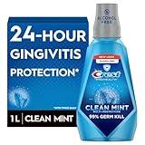 Crest Pro-Health Multi-Protection Mouthwash with CPC, Clean Mint, 1L (33.8 fl oz), Crest Mouthwash, Gingivitis Treatment