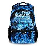 BEOIIBIRD School Backpack for Kids - Gamer Boys Backpack for Elementary Middle School - 17Inch Gaming Bookbag for Kindergarten with Adjustable Strap