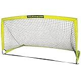 Franklin Sports Blackhawk Backyard Soccer Goal - Portable Kids Soccer Net - Pop Up Folding Indoor + Outdoor Goals - 9' x 5'6" - Optic Yellow