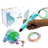 SCRIB3D P1 3D Printing Pen with Display - Includes 3D Pen, 3 Starter Colors of PLA Filament, Stencil Book + Project Guide, and Charger