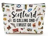 XYZONE Scotland Gift Edinburgh Gift for Women Scotland Is Calling And I Must Go Makeup Bag Zipper Bag Gift For Scottish