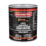 Custom Shop Premium High Build Black Acrylic Lacquer Primer Surfacer, 1 Gallon - Fast Filling, Drying, Easy Sanding, Excellent Adhesion, Apply Over Metal Steel, Body Filler Putty Automotive Industrial