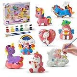 stochastic box Kids Crafts Set, Ceramic Painting Kit,Paint Your Own DIY Ceramic Figurines,Painting Kit DIY Toys Kids