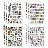 852pcs Magazine Letter Stickers Vintage Scrapbook Letters Stickers Small Ransom Alphabet Sticker for Scrapbooking Supplies Journaling Laptop Water Bottle DIY Crafts Gift Junk Journal (Journal12)