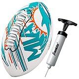 Franklin Sports NFL Miami Dolphins Football - Youth Mini Football - 8.5" Junior Size Ball - SPACELACE Easy Grip Texture- Perfect for Kids