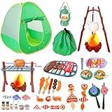 HYRENEE Kids Camping Set with Play Tent,Campfire,Lantern,Indoor Outdoor Pretend Play Camping Toys with Pop up Play Tent,Camping Toys Play Set for Kids 3 4 5 Year Old,Toddler Toys