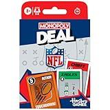 Monopoly Deal NFL Edition Game | Officially Licensed NFL Card Game for Families and Kids | Ages 8+ | 2-5 Players | 15 Mins. | Football Games