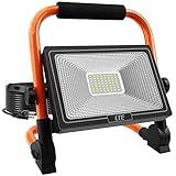 LTE 50W LED Work Light, 4300LM 500W Equivalent Portable Light IP66 Waterproof Outdoor Flood Light 16.4FT Cable with Plug Switch, 5000K Daylight, Adjustable Job Site Lighting for Garage Workshop