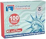 US Citizenship Flashcards to Study for the Citizenship Test. Official USCIS 100 Questions and Answers and a List of the Official Words for Writing Test. 100 Flash Cards Include Online Audios.