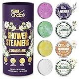 W&E Choice Shower Steamers Aromatherapy - Shower Bombs with Natural Essential Oils, Birthday Gifts for Women& Men, Mothers Day Gifts for Mom, Wife, Daughter 8 Pack