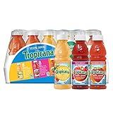 Tropicana 100% Juice, 3 flavor, 10 fl oz (Pack of 24) - Pineapple Peach Mango Juice, Fruit Medley, Strawberry Orange Juice