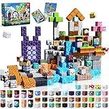 Magneverse 150 PCS 0.8in Magnetic Blocks - Magnet Toys, Magnetic Building Blocks Cubes, Stacking Magnets, School STEM Toys Birthday Gifts for Boys and Girls Age 3+ Years Old (Theme: Adventure World)