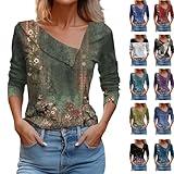 Womens Sales Today Clearance Prime Only Women Tops Spring 2024 Long Sleeve V Neck Loose Shirts Plaid Print Asymmetric Button Blouses Business Casual Tunic