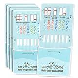 Easy@Home Multidrug Screen Test - At Home Urine Drug Testing Kits For All Drugs Detects Marijuana(THC), Cocaine(COC), Morphine(MOR/OPI 2000), Oxazepam(BZO), Amphetamine(AMP), MET, MDMA#EDOAP-174-5Pack