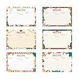 4x6 Christmas Recipe Cards for recipe binder box,Double-Sided family recipe card collection, Holiday Recipe Card for recipe book Cookbook scrapbook (Pack of 60)