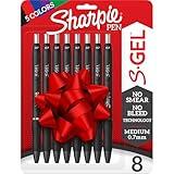 Sharpie S-Gel, Gel Pens, Drawing Pens, Gel Ink Pens For Journaling, Writing Pens, Coloring Pens, Medium Point Pens (0.7Mm), Stocking Stuffers, Assorted Colors, 8 Count