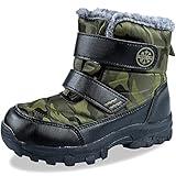 UBFEN Boys Girls Snow Boots Kids Winter Warm Outdoor Slip Resistant Cold Weather High Top Shoes Size 4.5 Big Kid