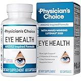 Areds 2 Eye Vitamins - Lutein, Zeaxanthin & Bilberry Extract - Supports Eye Strain, Dry Eyes, and Vision Health - 2 Award-Winning Clinically Proven Eye Vitamin Ingredients - Carotenoid Blend