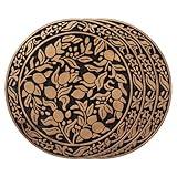 Home Furnishings By Larry Traverso HF by LT Deluxe Rubber Stepping Stone, Lemon Design, Heavy Duty 13"" All-Weather Garden Tile, Black with Brushed Brass Finish, Set of 3, TR0790