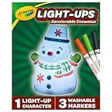 Crayola Light-Ups - Snowman, Light Up Snowman Toy, Reusable Holiday Craft, Light Up Snowman Decoration for Indoors, Stocking Stuffer, Gift