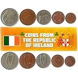 Ireland 5 Mixed Coins | 1 Penny to 10 Pence | Irish Currency Since 1969