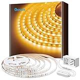 Govee Warm White LED Strip Lights, Bright 300 LEDs, 3000K Dimmable Light Strip 16.4ft with Control Box, LED Lights for Bedroom, Kitchen Cabinets, Living Room, ETL Listed Adapter Included