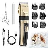 HEAPETS Dog Grooming Clippers, Single Pack – Low Noise, Rechargeable, Cordless Electric Hair Clipper for Dogs, Cats, and Other Pets, Gold