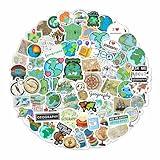BulbaCraft 100Pcs Geography Stickers for Water Bottle and Laptop - Geography Party Favors & Decorations, Waterproof Vinyl Decals, Maps and Landmarks Stickers, Gifts for Women & Men