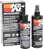 K&N Air Filter Cleaning Kit: Squeeze Bottle Filter Cleaner and Black Oil Kit; Restores Engine Air Filter Performance; Service Kit-99-5050BK