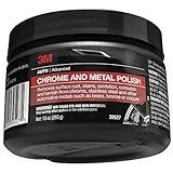 3M Chrome and Metal Polish, 39527, 10 oz, Used on Wheels, Trim and Bumpers, for Automotive