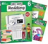 180 Days™: Includes Reading 2nd Edition, Writing, and Math for 6th Grade Practice Workbook for Classroom and Home, Cool and Fun Practice Created by Teachers (180 Days of Practice)