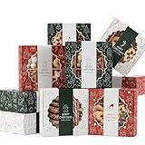 Beautiful Christmas Cookie Boxes Set Of 9 - Cute Containers Are Perfect To Share Delicious Homemade Cookies, Candy Or Cupcakes With Friends & Family - Sturdy Tins With Lids For Holiday Gift Giving