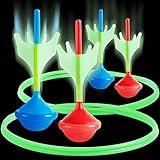 JOYIN Lawn Darts Game Set for Kids and Adults - Glow in The Dark Outdoor Games Lawn Games for Adults and Family, Soft Tip Lawn Darts Set for Kids Camping Games, Outside Yard Games