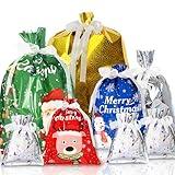 Christmas Gift Bags-41 PCS For Holiday Gift Assorted Sizes Bulk (Large Medium Small)